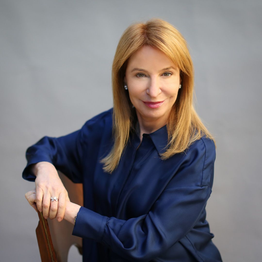 Lisa Stone Pritzker in Blue